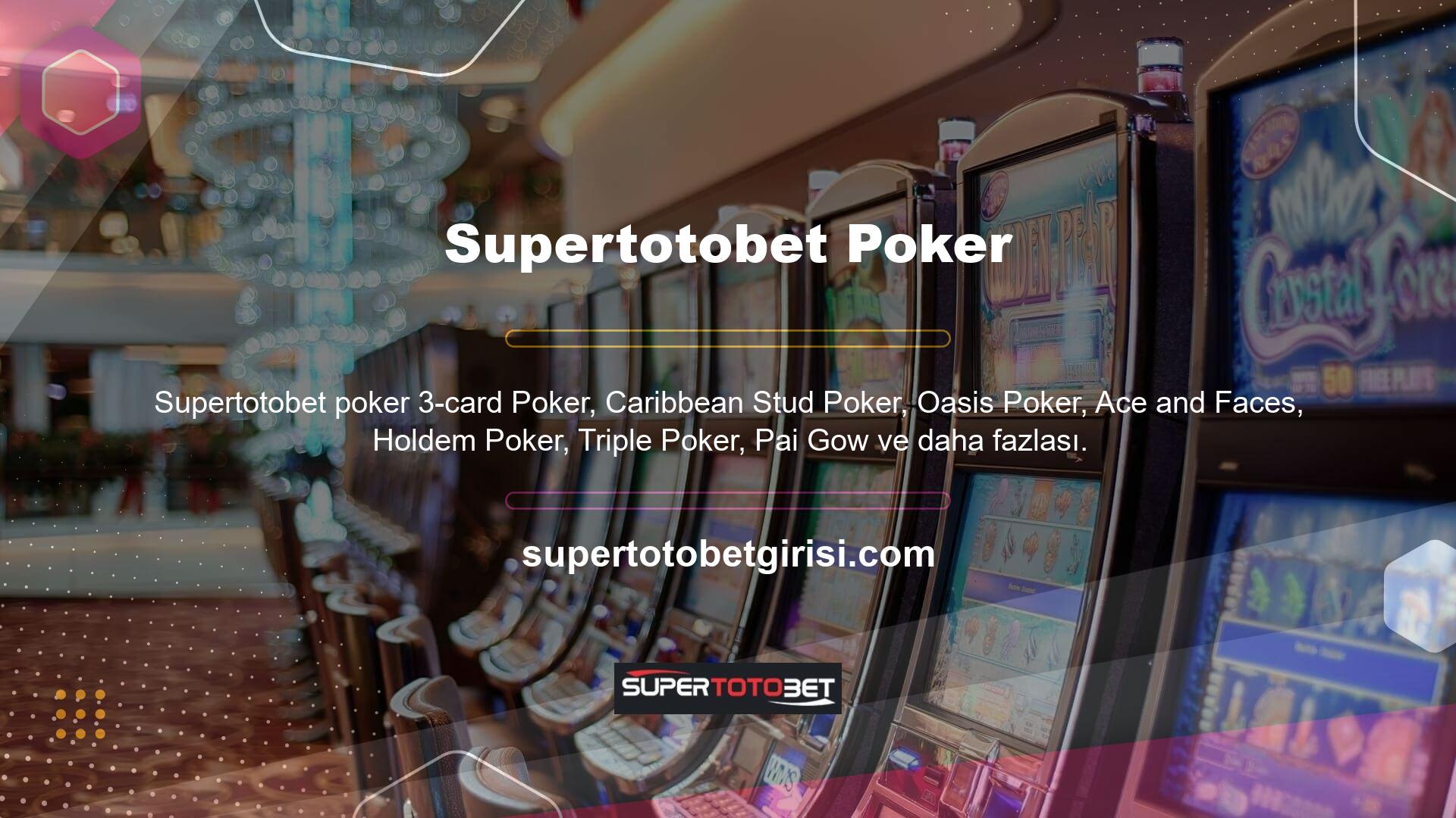 Bu bağlamda Supertotobet farklı oyun tarzları sunmakta ve üyelerle poker oynamanın eğlencesini sunmaktadır